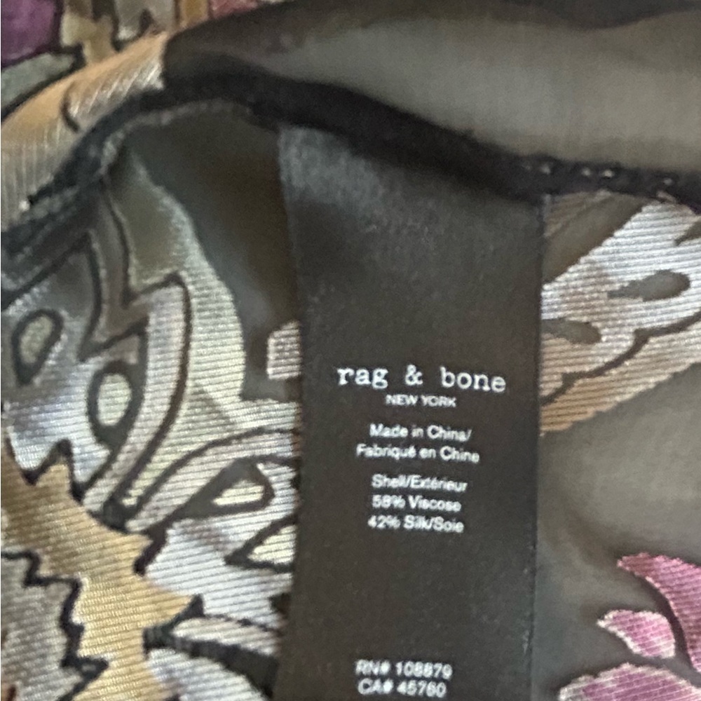 Rag & Bone Sierra floral off the shoulder blouse, black with flowers. Size XS. - Picture 10 of 10